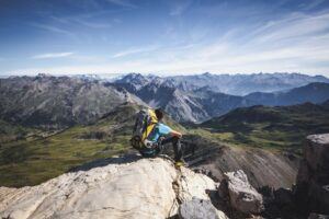 randonneur en haute altitude