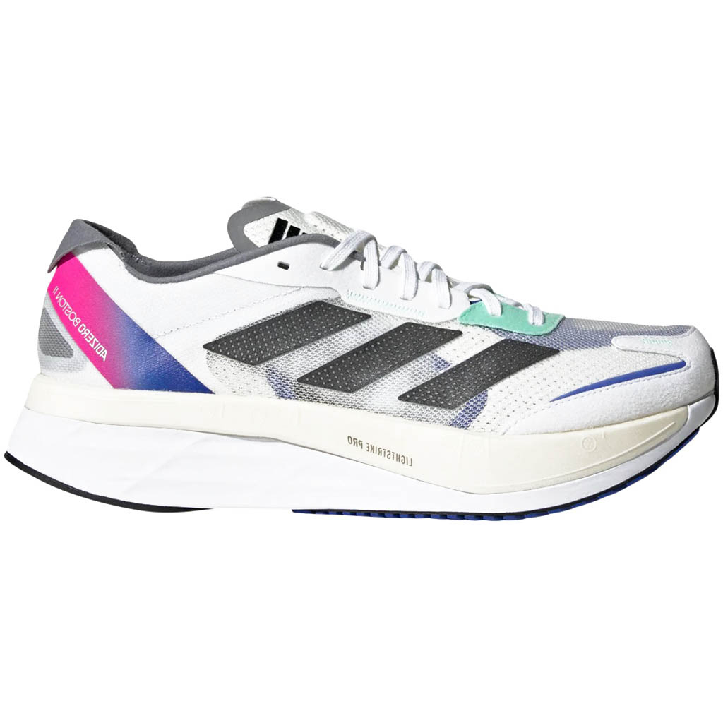 Adidas Adizero Boston 11 black-white-blue: men's running shoes