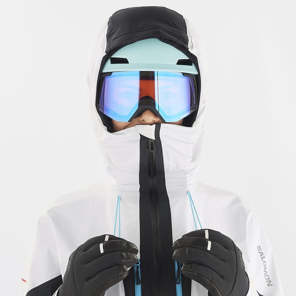 Salomon Mountain Gore-Tex 3L Jacket White.Deep Black | Lepape