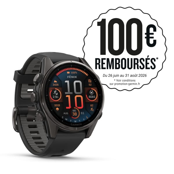Garmin Fenix 8 Sapphire Amoled Titane 43 mm Carbon Gray Gris