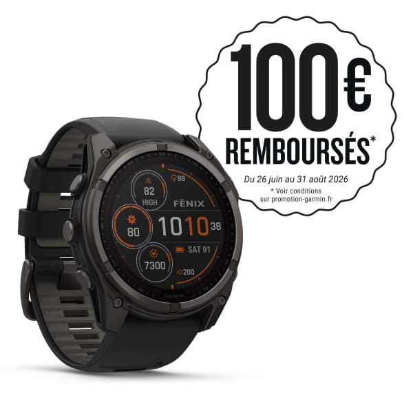 Garmin Fenix 8 Sapphire Solar Titane 51mm Carbon Gray 