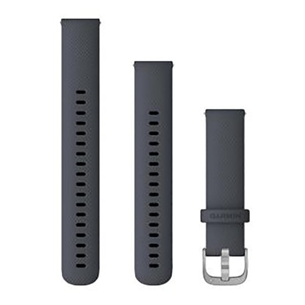 Garmin Bracelet Quick Release/ 18mm/ Silicone/ Gris Foncé Gris