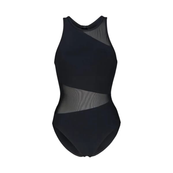 Arena Maillot de bain Mesh Angle Swimsuit Vent Back Vrouwen Zwart