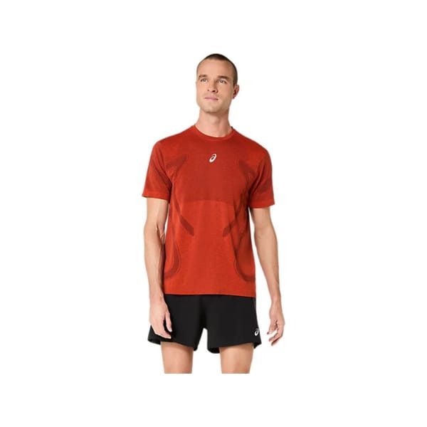 Asics Road Seamless Ss Top Homme Rouge