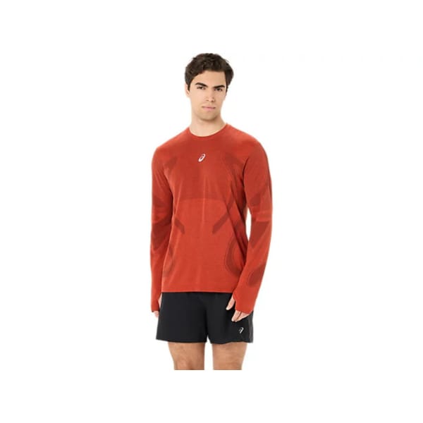 Asics Road Seamless Long Sleeve Top Homme Rouge