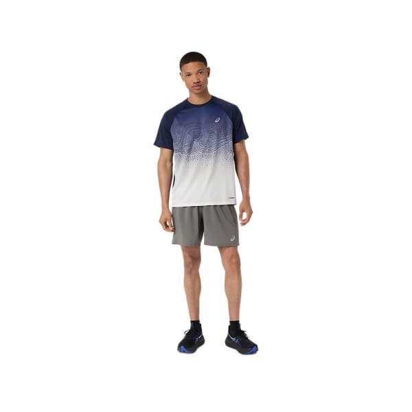 Asics Road Fade Ss Top Homme Bleu