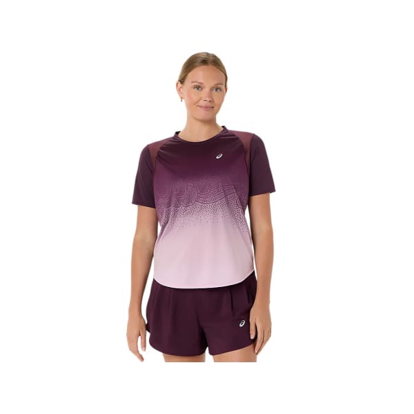 Asics Road Fade Ss Top Femme Violet