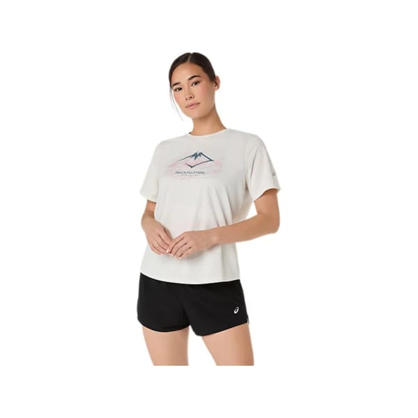 Asics Fujitrail Logo Top Frauen Weiß