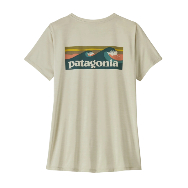 Patagonia Cap Cool Daily Shirt - Boardshort Logo Donne Bianco
