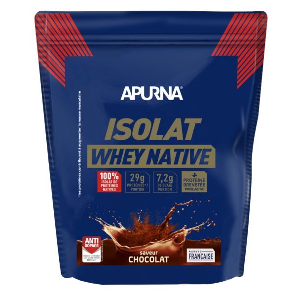 Apurna Isolat Whey Native Chocolat - Doypack 720g 