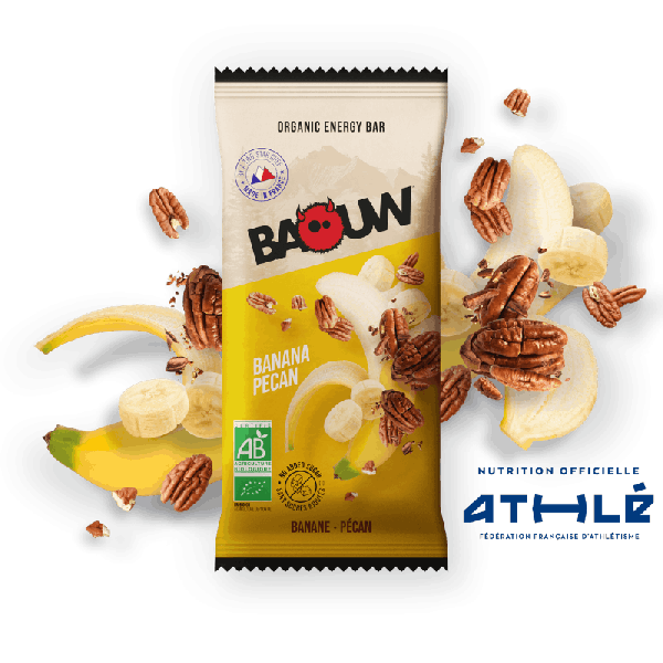 Baouw Barre Extra Bio Banane-Pécan 50g YELLOW