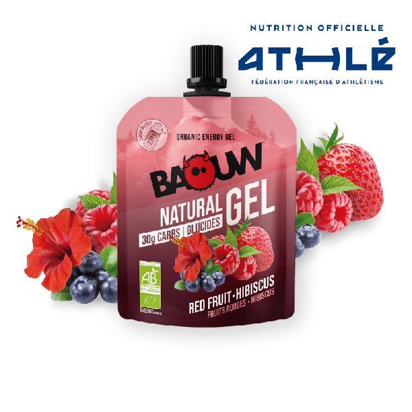 Baouw Gel Naturel Bio Fruits Rouges-Hibiscus 85g 