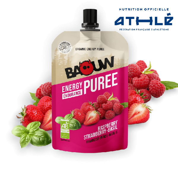 Baouw Purée Bio Framboise-Fraise-Basilic 90g 