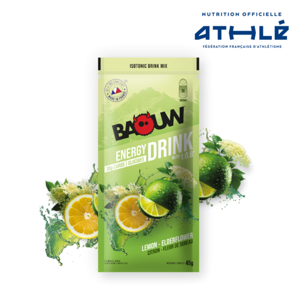 Baouw Boisson Isotonique Sachet Citron Vert-Fleur de sureau Groente