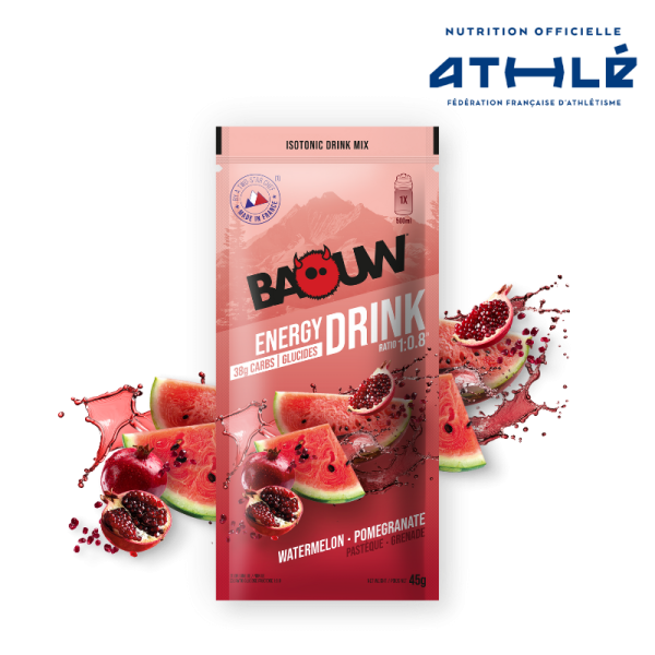 Baouw Boisson Isotonique Sachet Pastèque - Grenade Rood