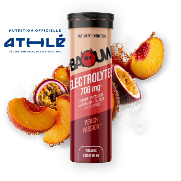 Baouw Pastilles Electrolytes Pêche - Passion 
