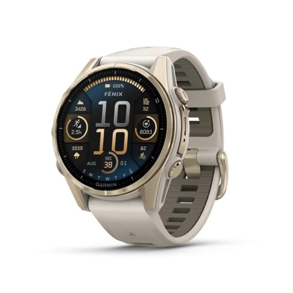 Garmin Fenix 8 Sapphire Amoled 43 mm Soft Gold Gris