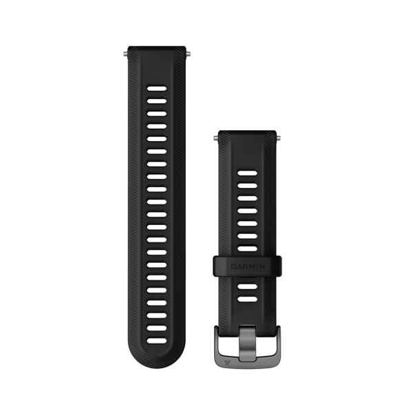 Garmin Bracelet Quick Release/ 22mm/ Silicone/ Noir avec fermoir Gray 