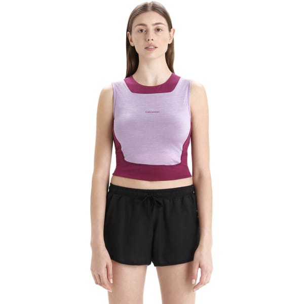 Icebreaker Zoneknit Cropped Bra-Tank Women Pink