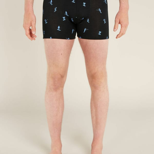 Icebreaker 150 Anatomica Boxers Ski Day Man Zwart