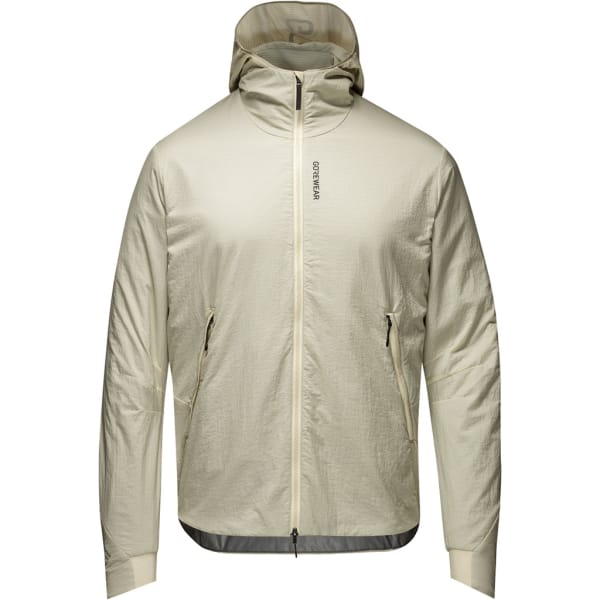 Gore Wear CONCURVE WINDSTOPPER® Veste avec Isolation Thermique à capuche Man Beige