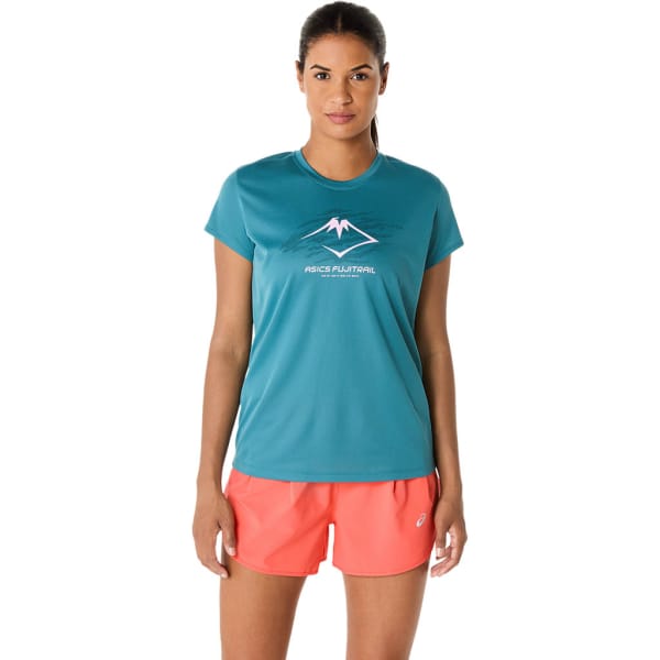 Asics FUJITRAIL LOGO SS TOP Women Blue