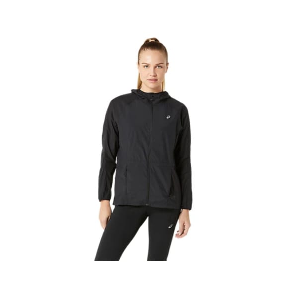 Asics ROAD PACKABLE JACKET Frauen Schwarz