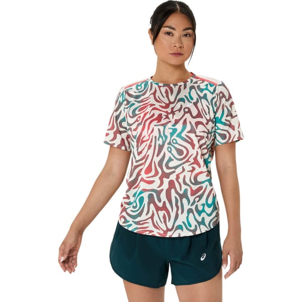 Asics ROAD ALL OVER PRINT SS TOP Femme Multicolore