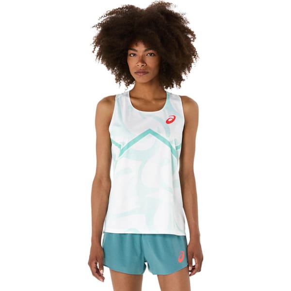 Asics LIGHT KNIT SINGLET Vrouwen Wit