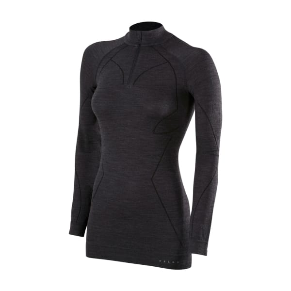 Falke Wool-Tech Zip Shirt Vrouwen Zwart