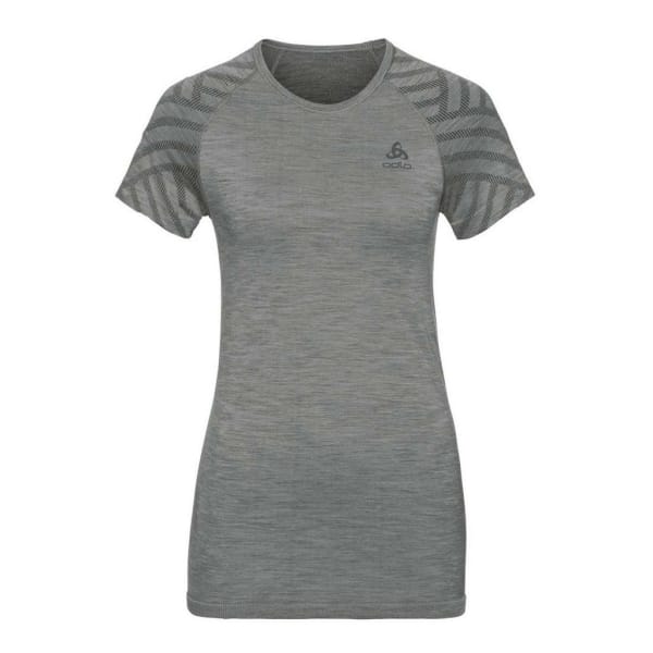 Odlo T-Shirt Manches Courtes Kinship Seamless BL Vrouwen Grijs