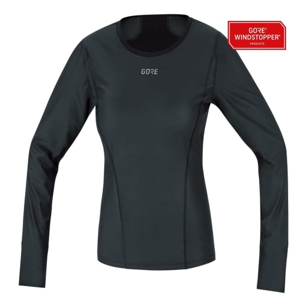 Gore Wear Windstopper Base Layer Thermo Long Sleeve Shirt Frauen Schwarz