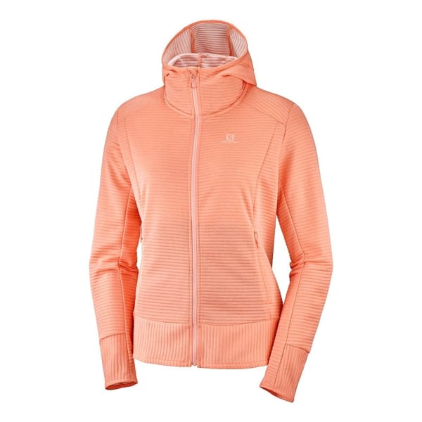 Salomon Right Nice Mid Hoodie Mujer Albaricoque