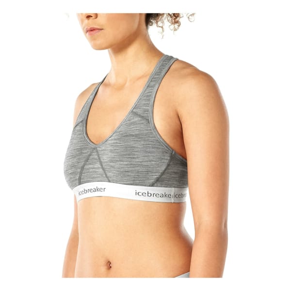 Icebreaker Sprite Racerback Bra Women Light gray