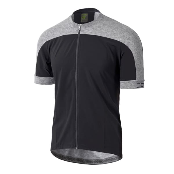 Dotout Freemont Jersey black-melange light grey Man Zwart