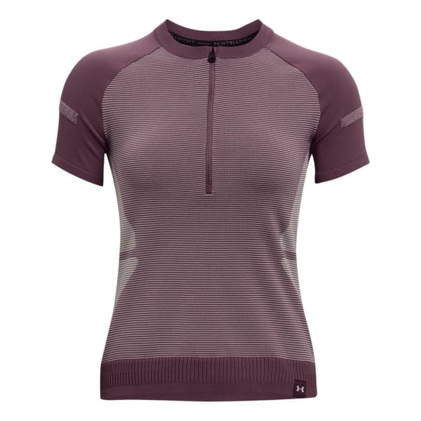 Under Armour Intelliknit Half Zip Short Sleeve Femme Mauve