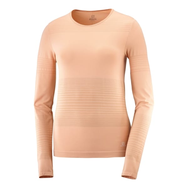 Salomon Elevate Move On Long Sleeve T-Shirt Femme Pêche