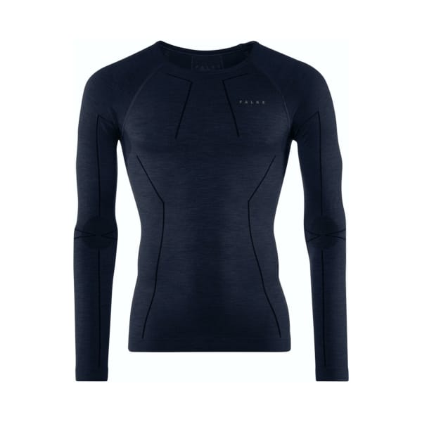 Falke Wool-Tech Long Sleeve Shirt Hombre Azul de medianoche
