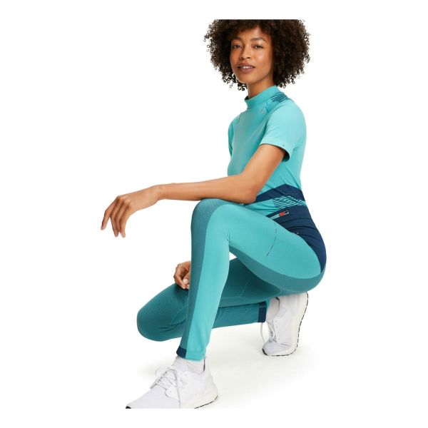 Falke RUnning Long Tights Mujer Azul cielo