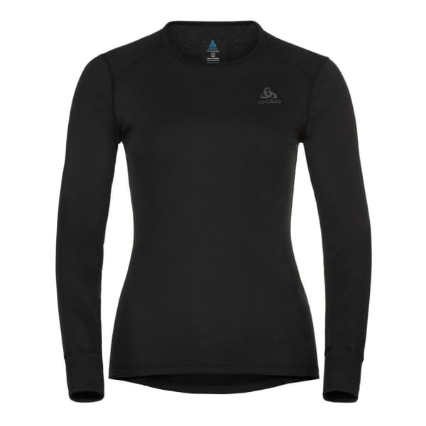 Odlo Base Layer Top Crew Neck Long Sleeve Active Warm Eco Women Black