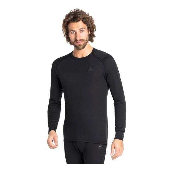 Odlo Base Layer Top Crew Neck Long Sleeve Active Warm Eco Man Zwart