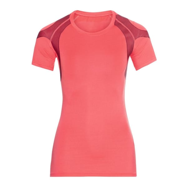Odlo T-Shirt Short Sleeve Crew Neck Active Spine Mujer Rosa
