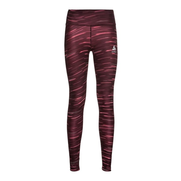 Odlo Zeroweight Print Reflective Tights Vrouwen Zwart
