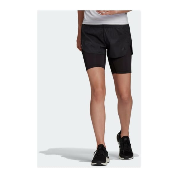Adidas Run Fast 2In1 Short Frauen Schwarz