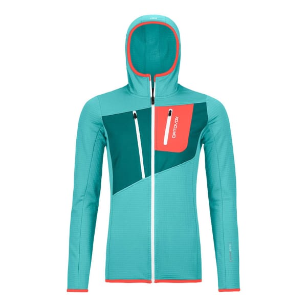 Ortovox Fleece Grid Hoody Frauen Blau