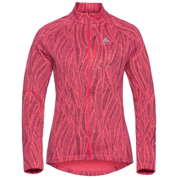 Odlo Midlayer Full Zip Fli Light Print Donne Rosa