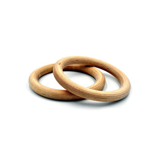 Fit&rack Anneaux Gymnastiques Bois D28mm   Vendu par paire SANS sangle 