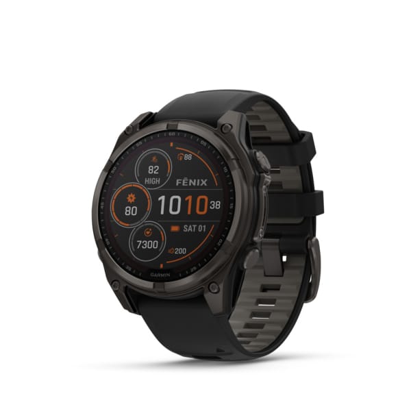 Garmin Fenix 8 Sapphire Solar Titane 47mm Carbon Gray Gris