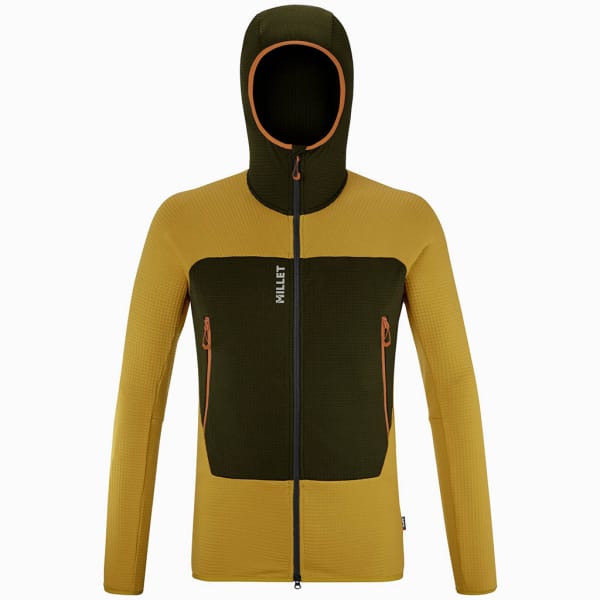 Millet Fusion Grid Hoodie Man Mosterd geel