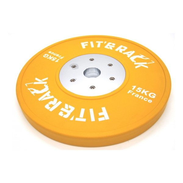 Fit&rack DISQUE OLYMPIQUE - COMPÉTITION 2.0 (15 KG - JAUNE) Jaune